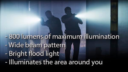 75458 Stinger DS LED HL 800-Lumen Rechargeable Dual Switch Flashlight with 120-Volt Ac/12-Volt DC Smart Charge Piggyback Charger (Nimh), Black