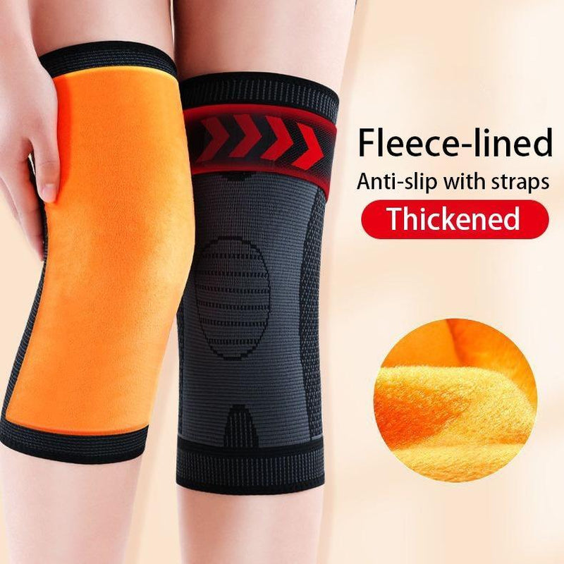 Keeps You Warm in Winter, Comes with Knee Pads and Straps to Relieve Knee Pain; 2-Pack Unisex Knee Compression Sleeves, Suitable for Running, Weightlifting, Basketball, Gym Workouts, Can Relieve Meniscus Tears, Arthritis and Joint Pain.