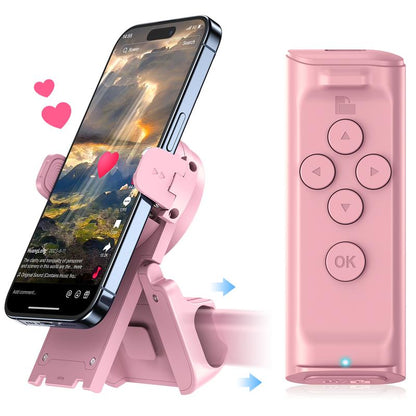 PUTARE Remote Control for Tiktok Scrolling with Smartphone Holder Stand, Wireless Scroller Page Turner, Camera Shutter Video Recording for Ios Android, Cellphone Selfie Accessory,Upgraded,Tiktokshopholidayhaul