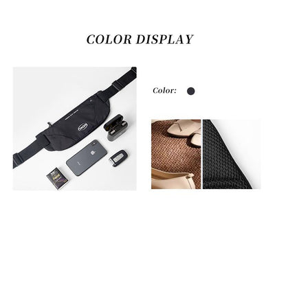 Anti-Theft Travel Waist Bag – Slim Hidden Money Belt, Passport Pouch for Men & Women