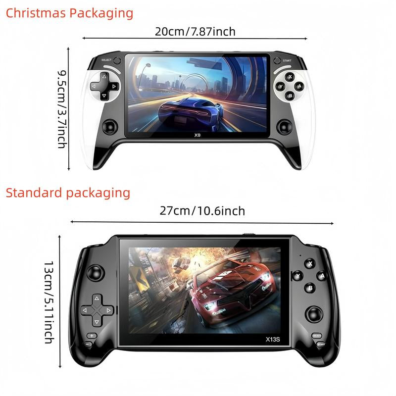Portable Retro Game Console with 5.5-Inch Large Screen, Supports 10 Emulators, Ultra HD Graphics, Ideal Gift for Birthday, Father’S Day & Christmas, Handheld Game Console