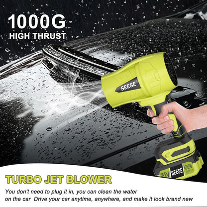 【Tiktokshopholidayhaul】Seese Cordless Leaf Blower Violent Turbofan,Brushlesspure Copper Motor Jet Fan with Battery,Cordlessturbo Super Power Air Duster, Car Drying after Wash, Snowremoval Gift for Thanksgiving,Christmas,New Year
