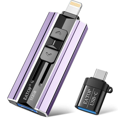 EATOP USB Flash Drive Intended for Iphone Ipad, Memory Stick Storage for Photos and Videos Backup, Compatible with Iphone Ipad Android PC, Plug and Play, No Application Required