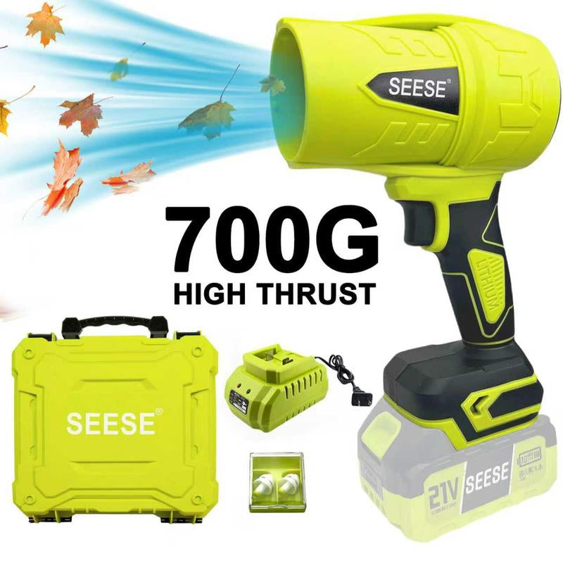 【Tiktokshopholidayhaul】Seese Cordless Leaf Blower Violent Turbofan,Brushlesspure Copper Motor Jet Fan with Battery,Cordlessturbo Super Power Air Duster, Car Drying after Wash, Snowremoval Gift for Thanksgiving,Christmas,New Year