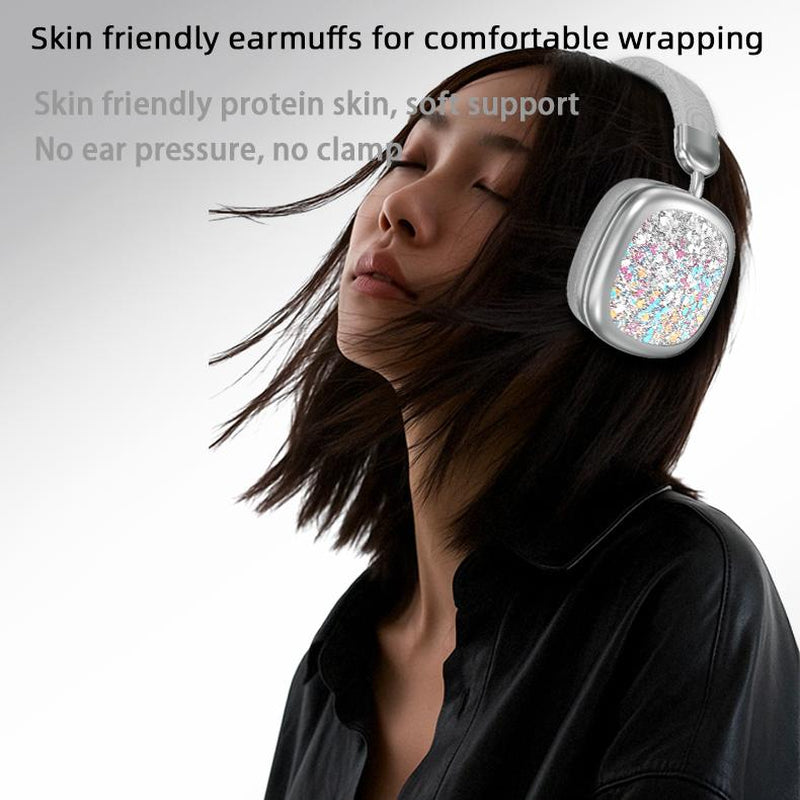 YANUQIA Wireless Headphones, Over-Ear Headphones, Hi-Fi Stereo , Suitable for Travel, Work, Sports and Games, Built-In Microphone, Large Battery for Long-Lasting, Suitable for Iphone, Laptop, Ios/Android Bluetooth Headphones