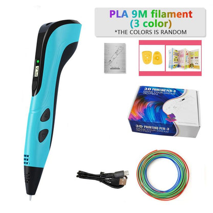 NEW 3D Printing Pen Set, 3D Pen with LCD Display and PLA Filament, Creative DIY Gift for Kids and Children, Ideal for Birthday and Christmas Presents