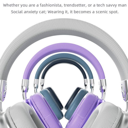 YANUQIA Wireless Headphones, Over-Ear Headphones, Hi-Fi Stereo , Suitable for Travel, Work, Sports and Games, Built-In Microphone, Large Battery for Long-Lasting, Suitable for Iphone, Laptop, Ios/Android Bluetooth Headphones