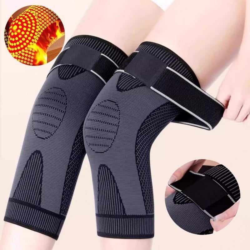 Keeps You Warm in Winter, Comes with Knee Pads and Straps to Relieve Knee Pain; 2-Pack Unisex Knee Compression Sleeves, Suitable for Running, Weightlifting, Basketball, Gym Workouts, Can Relieve Meniscus Tears, Arthritis and Joint Pain.