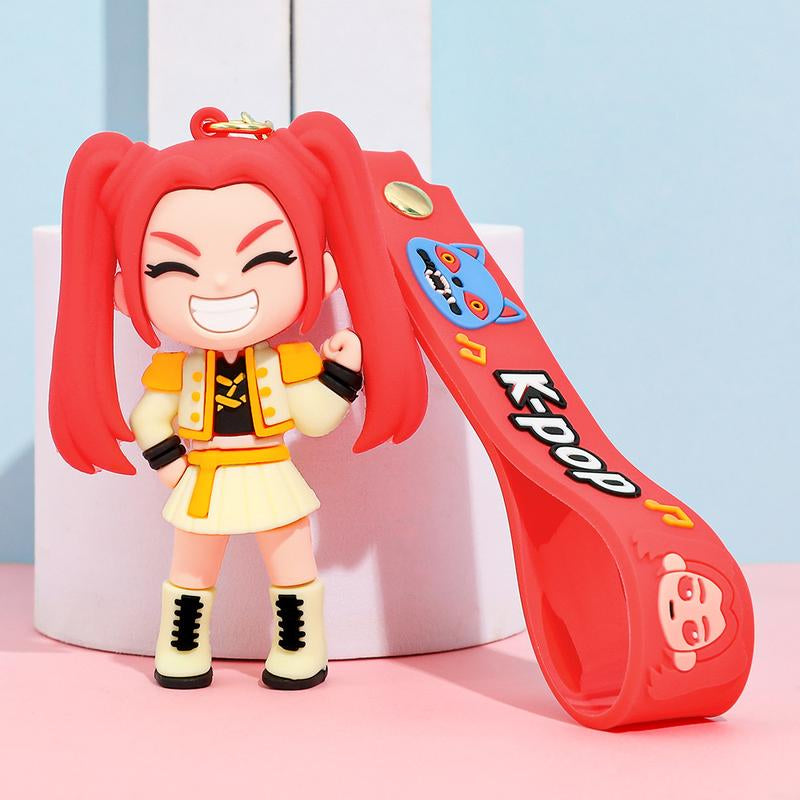 [Christmas Gift] Kpop Hunter Girl-Inspired Keychain Pendant – Cute Cartoon Anime Bag Charm | High-Quality Backpack Accessory | Gift for Kids & Students