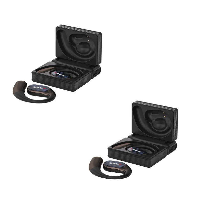 Monster Ear Buds - Headphones Bluetooth with Dual-Fold Design, Noise Isolation - 145H Playtime Wireless Earbuds Bluetooth 6.0, IPX5 Waterproof & Sweatproof Wireless Headphones, Headset Ideal Traveling Gadgets & Electronic Gifts for Men and Women