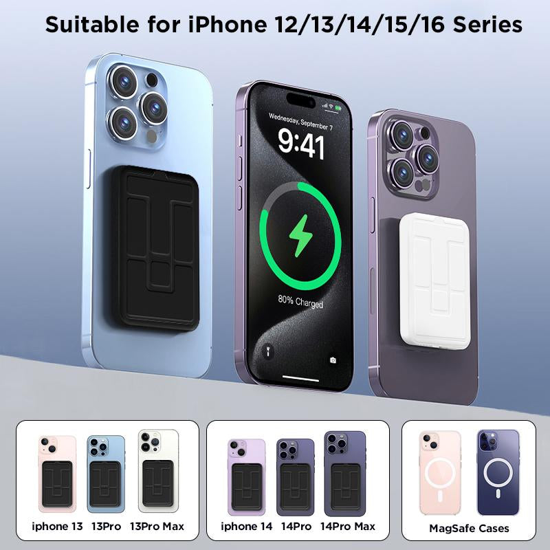 10000Mah Magnetic Power Bank,Foldable Wireless Portable Charger with LED Display,Fast Charging for Iphone 17/16/15/14/13/12 Pro/Pro Max/Plus, Compact Silicone