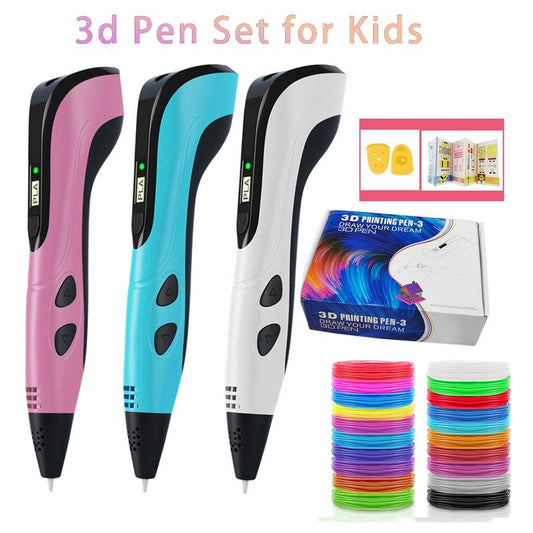 NEW 3D Printing Pen Set, 3D Pen with LCD Display and PLA Filament, Creative DIY Gift for Kids and Children, Ideal for Birthday and Christmas Presents