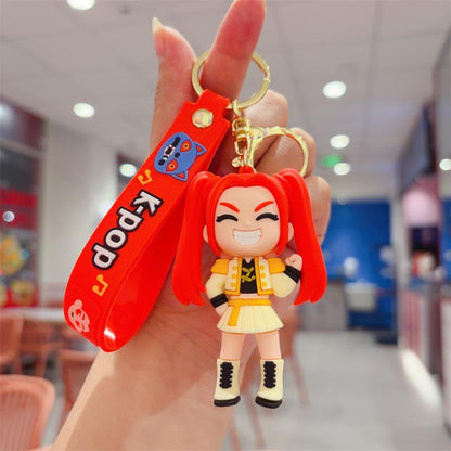 [Christmas Gift] Kpop Hunter Girl-Inspired Keychain Pendant – Cute Cartoon Anime Bag Charm | High-Quality Backpack Accessory | Gift for Kids & Students
