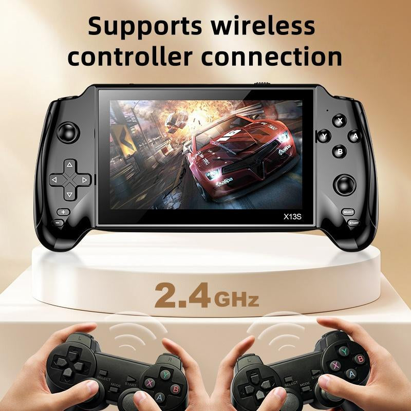Portable Retro Game Console with 5.5-Inch Large Screen, Supports 10 Emulators, Ultra HD Graphics, Ideal Gift for Birthday, Father’S Day & Christmas, Handheld Game Console