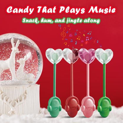 Amos Tastysounds Music Lollipops – Heart-Shaped, Sugar-Free Audio Candies with Bone Conduction Tech | K-Pop Vibe | Strawberry, Blueberry, Watermelon, Blackberry