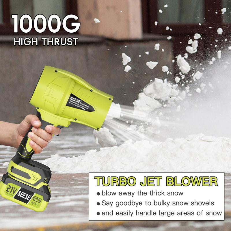【Tiktokshopholidayhaul】Seese Cordless Leaf Blower Violent Turbofan,Brushlesspure Copper Motor Jet Fan with Battery,Cordlessturbo Super Power Air Duster, Car Drying after Wash, Snowremoval Gift for Thanksgiving,Christmas,New Year