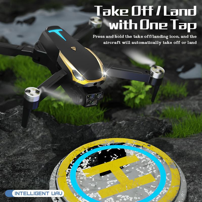 Aerial Drone M8 Pro 2025 GPS Positioning 4K UHD EIS Camera 5G Wifi FPV Brushless Motors Optical Flow Hover Intelligent Obstacle Avoidance Auto Return 360° Stunt Roll Two Batteries