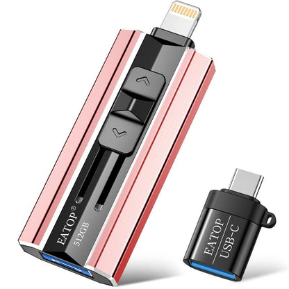 EATOP USB Flash Drive Intended for Iphone Ipad, Memory Stick Storage for Photos and Videos Backup, Compatible with Iphone Ipad Android PC, Plug and Play, No Application Required