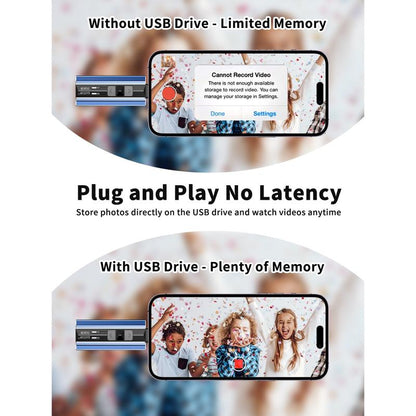 EATOP USB Flash Drive Intended for Iphone Ipad, Memory Stick Storage for Photos and Videos Backup, Compatible with Iphone Ipad Android PC, Plug and Play, No Application Required