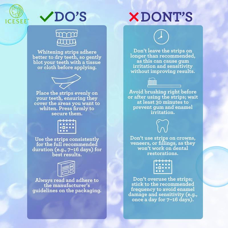 ICESEE Watermelon Flavored Teeth Whitening Strips, 28-Day Treatment, Gently Cares for Sensitive Gums, Removes Coffee and Tea Stains, Suitable for Daily Teeth Whitening.