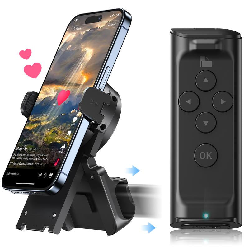 PUTARE Remote Control for Tiktok Scrolling with Smartphone Holder Stand, Wireless Scroller Page Turner, Camera Shutter Video Recording for Ios Android, Cellphone Selfie Accessory,Upgraded,Tiktokshopholidayhaul