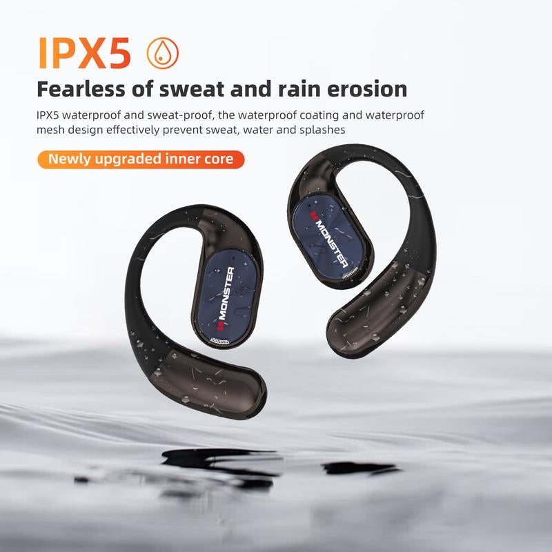 Monster Ear Buds - Headphones Bluetooth with Dual-Fold Design, Noise Isolation - 145H Playtime Wireless Earbuds Bluetooth 6.0, IPX5 Waterproof & Sweatproof Wireless Headphones, Headset Ideal Traveling Gadgets & Electronic Gifts for Men and Women