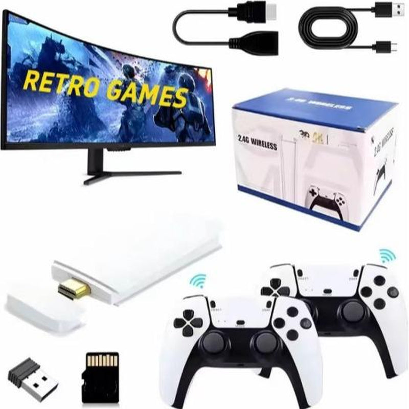NEW Ultra HD Retro Game Console with 20,000+/30,000 Classic Games, Dual Wireless Controllers & Portable Emulator, Childhood Classic Game Stick