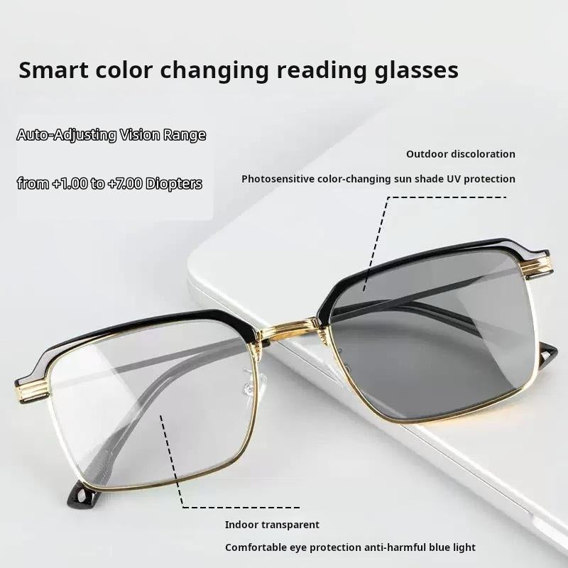 Auto-Focus Reading Glasses for Men & Women — Multi-Distance Vision, UV Auto-Darkening Lenses, Perfect for Reading, Computer, Driving & Daily Wear (6 Styles)